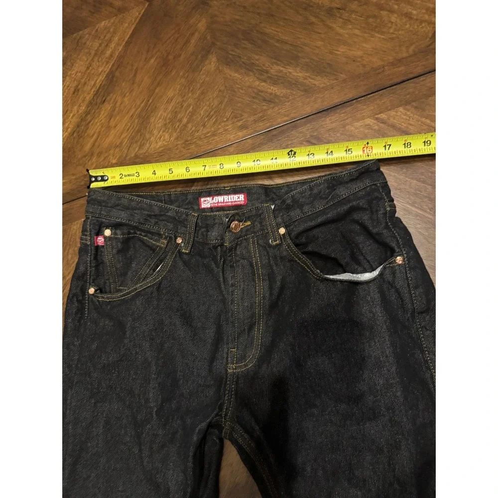 Lowrider Classic Dark Wash Denim Jeans Mens 36x30‎ Cotton Straight Leg |K1